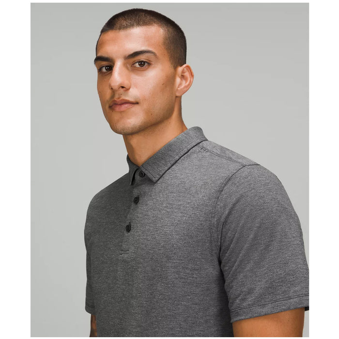 Phi Kappa Sigma lululemon Evolution Short-Sleeve Polo - Heathered Black