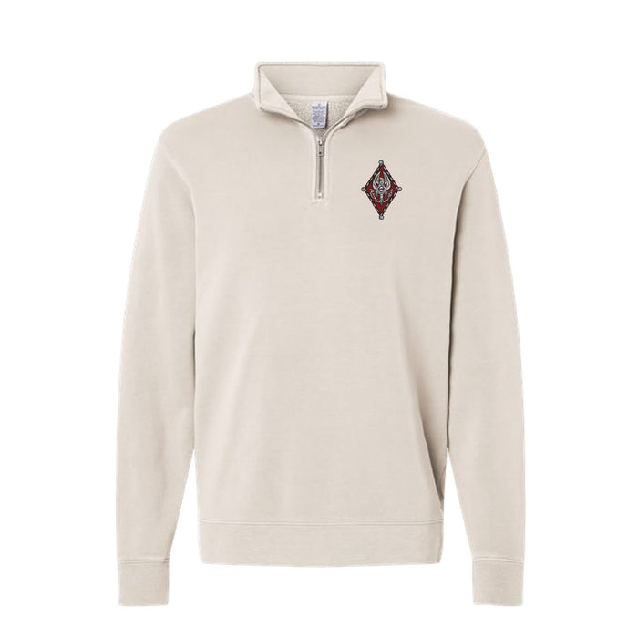 Pi Beta Phi Beach Washed Quarter Zip Sweatshirt - Crest