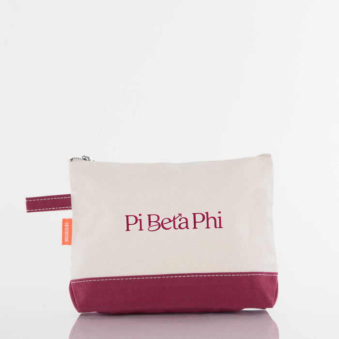 Pi Beta Phi Canvas Cosmetic Bag - Choice of Logo
