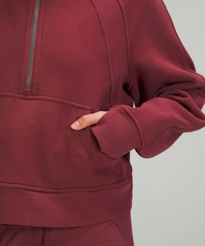 Pi Beta Phi lululemon Scuba Oversized Half-Zip Hoodie - Ruby Wine - New Logo