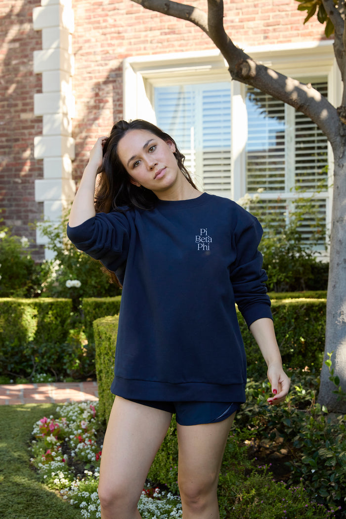 Pi Beta Phi lululemon Steady State Crew - Navy - New Logo