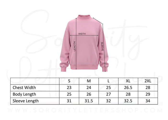 Pi Beta Phi Mock Neck - Pink - New Logo