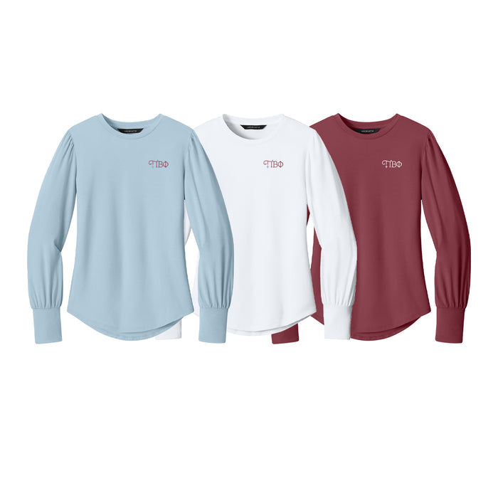 Pi Beta Phi puffed blouse top