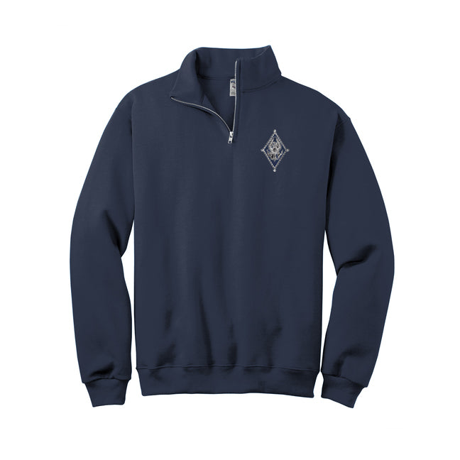 Pi Beta Phi Quarter Zip Pullover with Crest