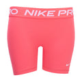 Womens pink Nike Pro 5" short with elastic waistband and side logo