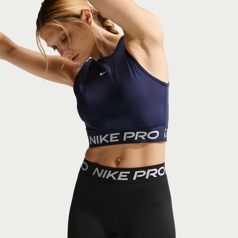 Nike Pro DF 365 women's black 5-inch compression shorts, front with Nike Pro waistband