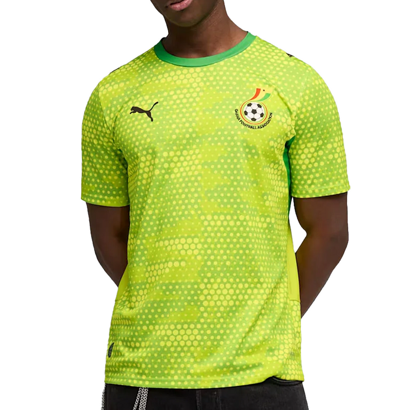PUMA X GHANA X SALEHE BEMBURY REPLICA MATCH JERSEY LIME GREEN