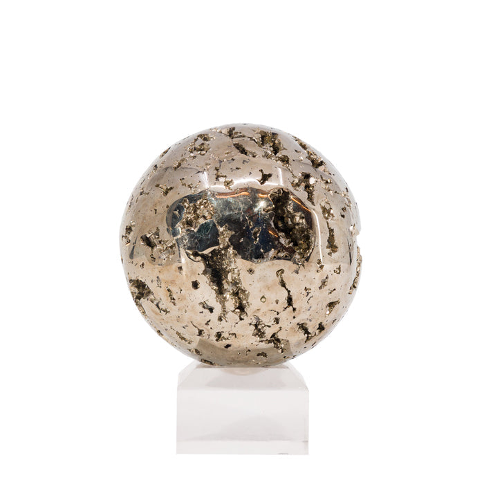 Pyrite 2.8 Inch 764 Gram Polished Crystal Sphere - Peru