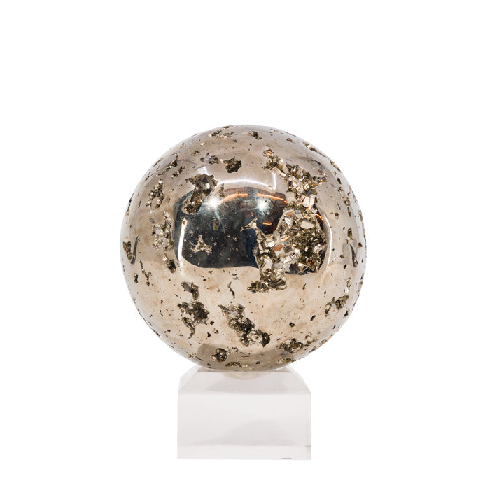 Pyrite 2.8 Inch 764 Gram Polished Crystal Sphere - Peru