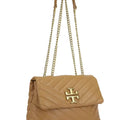Quilted Chain Link Flap Crossbody Shoulder Bag