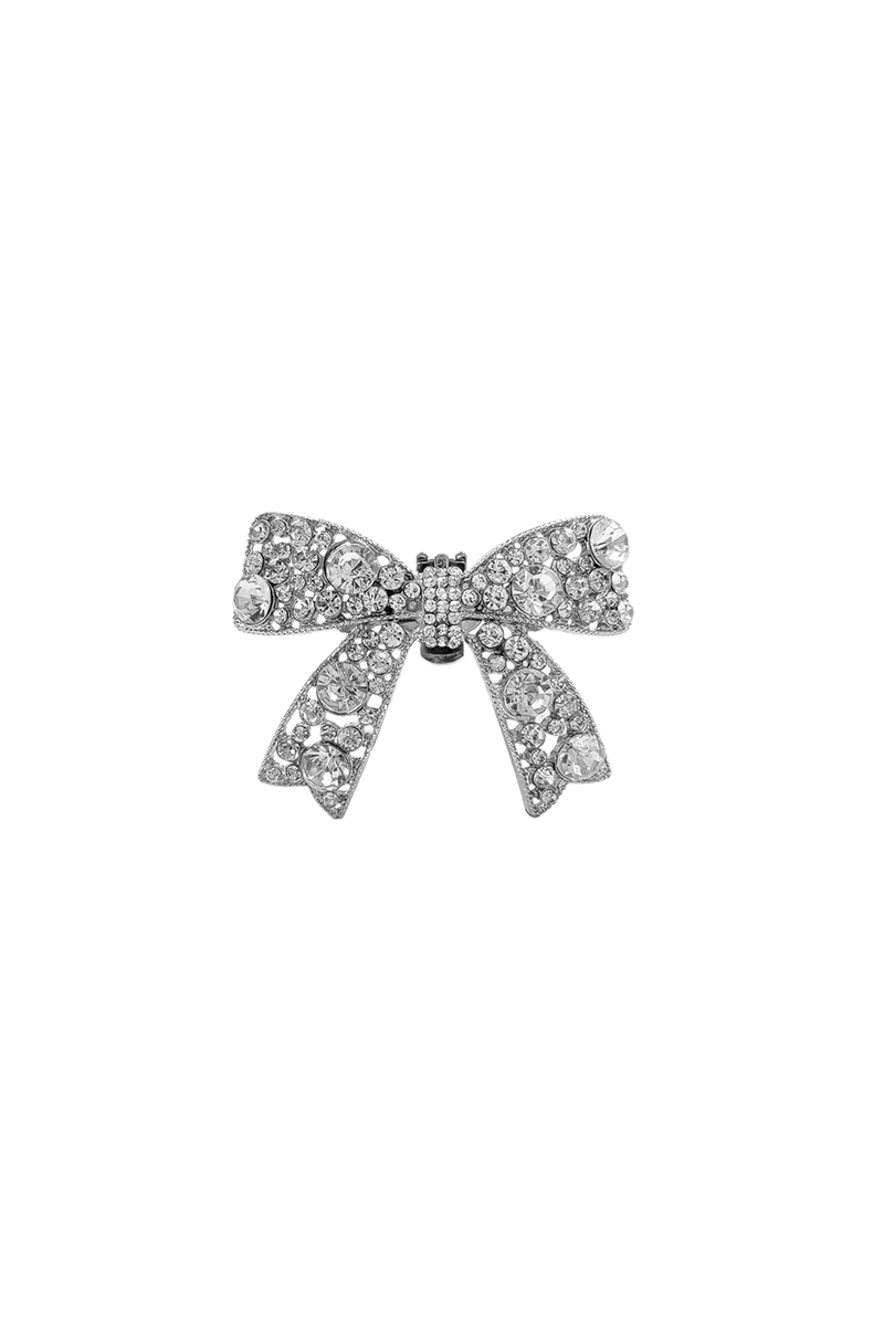 Rhinestone Bow Toe Clip