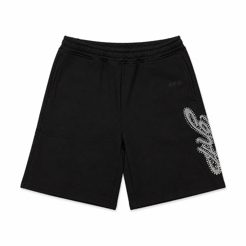 RHINESTONE SHORTS BLACK