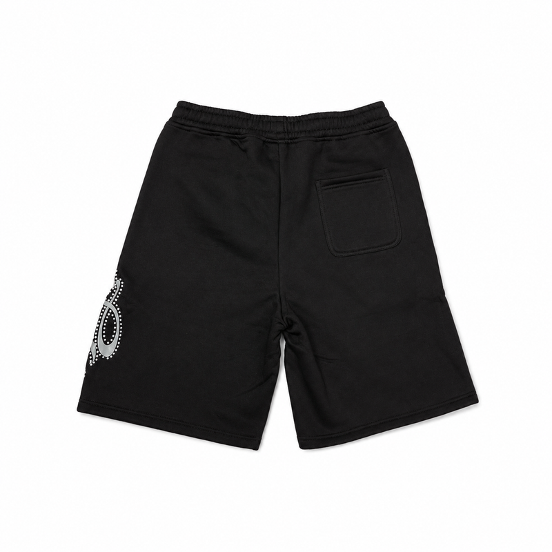 RHINESTONE SHORTS BLACK