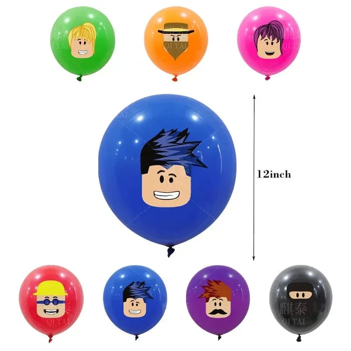 Roblox™ 21-Pack – Roblox-Themed 12-Inch Party Balloons for Birthdays & Gamer Events