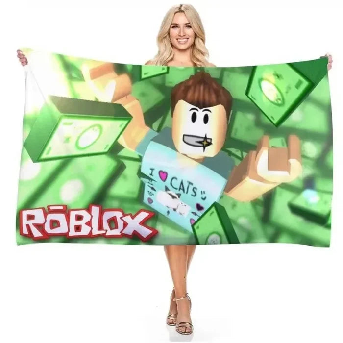 Roblox ™ Kids Bath & Beach Towel – Quick-Dry Roblox-Inspired Towel for Bath, Pool & Gift