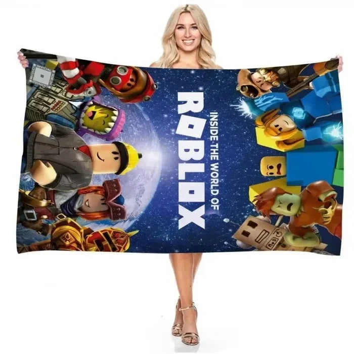 Roblox ™ Kids Bath & Beach Towel – Quick-Dry Roblox-Inspired Towel for Bath, Pool & Gift