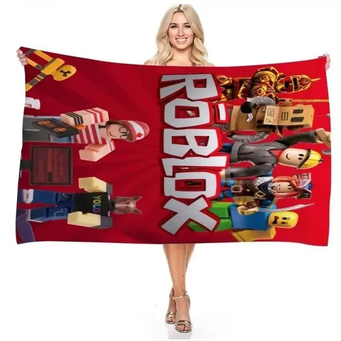 Roblox ™ Kids Bath & Beach Towel – Quick-Dry Roblox-Inspired Towel for Bath, Pool & Gift