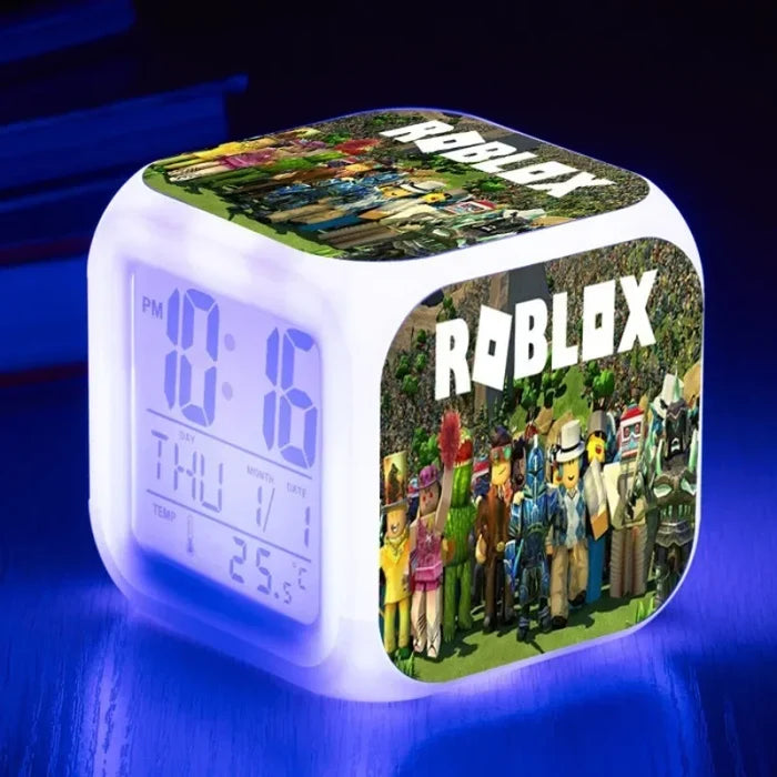 Roblox™ LED Digital Alarm Clock – Roblox-Inspired Multifunction Desk Clock & Birthday Gift