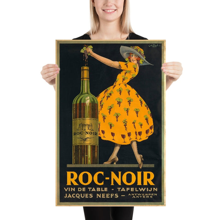 Roc-Noir Vintage Table Wine Poster by John Ernest Chilton, 1920