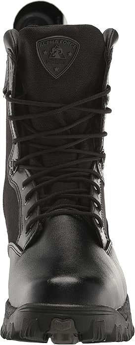 ROCKY Men's Alpha Force Zipper Waterproof Public Service Boots US 13