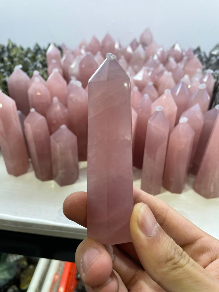 Rose quartz point