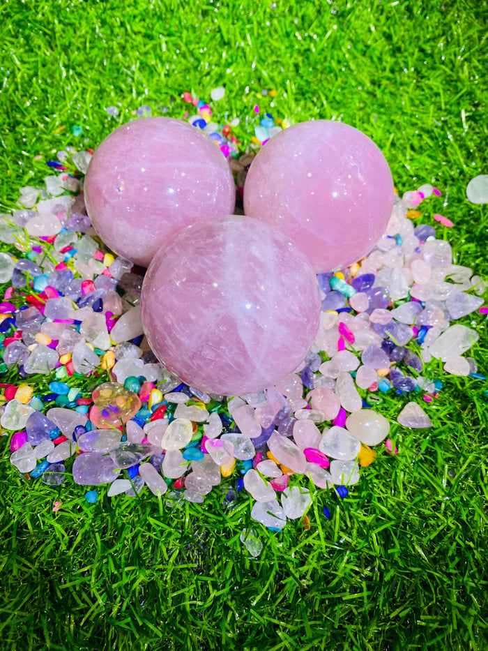 Rose quartz sphere