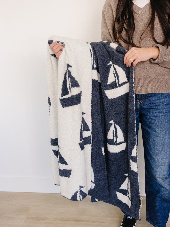 Sailboat Plush Blanket