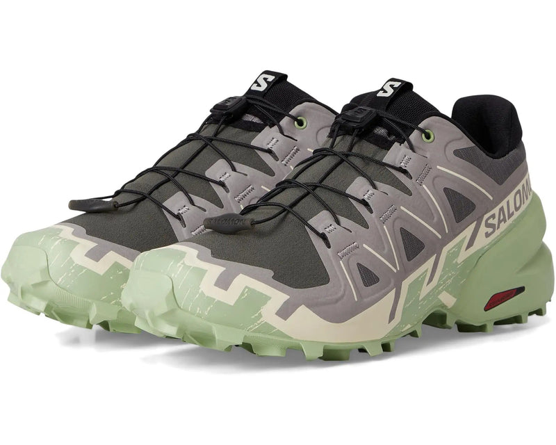 Salomon Women's Speedcross 6 Shoes L475820 Castlerock Vanilla Smoke Green