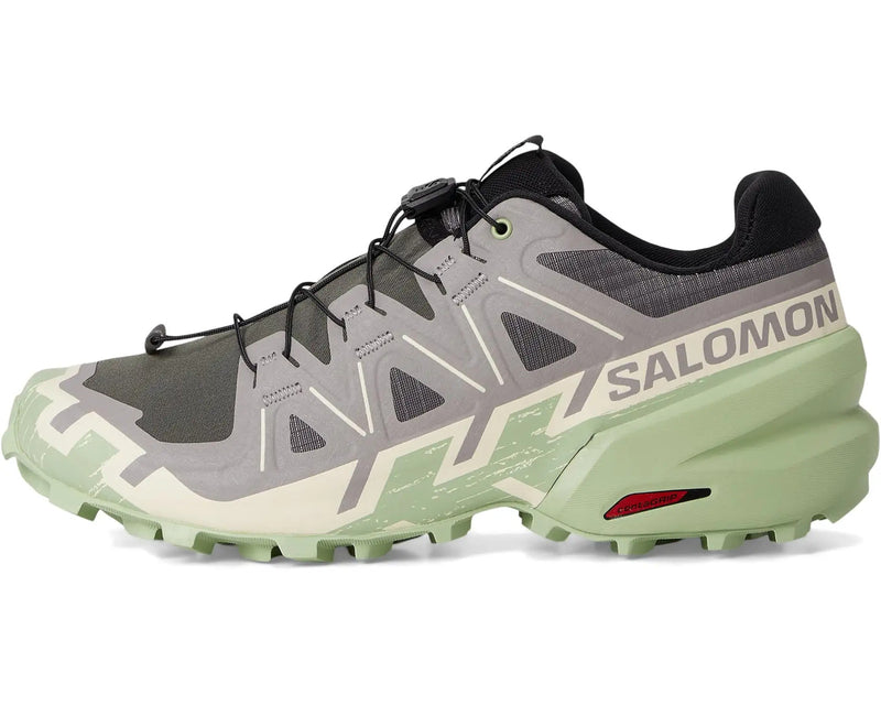 Salomon Women's Speedcross 6 Shoes L475820 Castlerock Vanilla Smoke Green