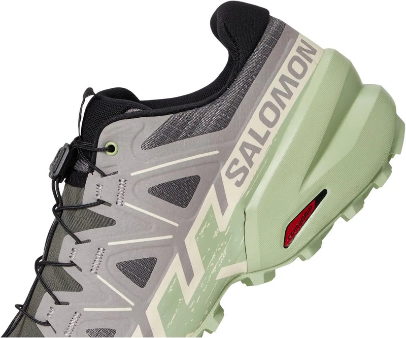 Salomon Women's Speedcross 6 Shoes L475820 Castlerock Vanilla Smoke Green