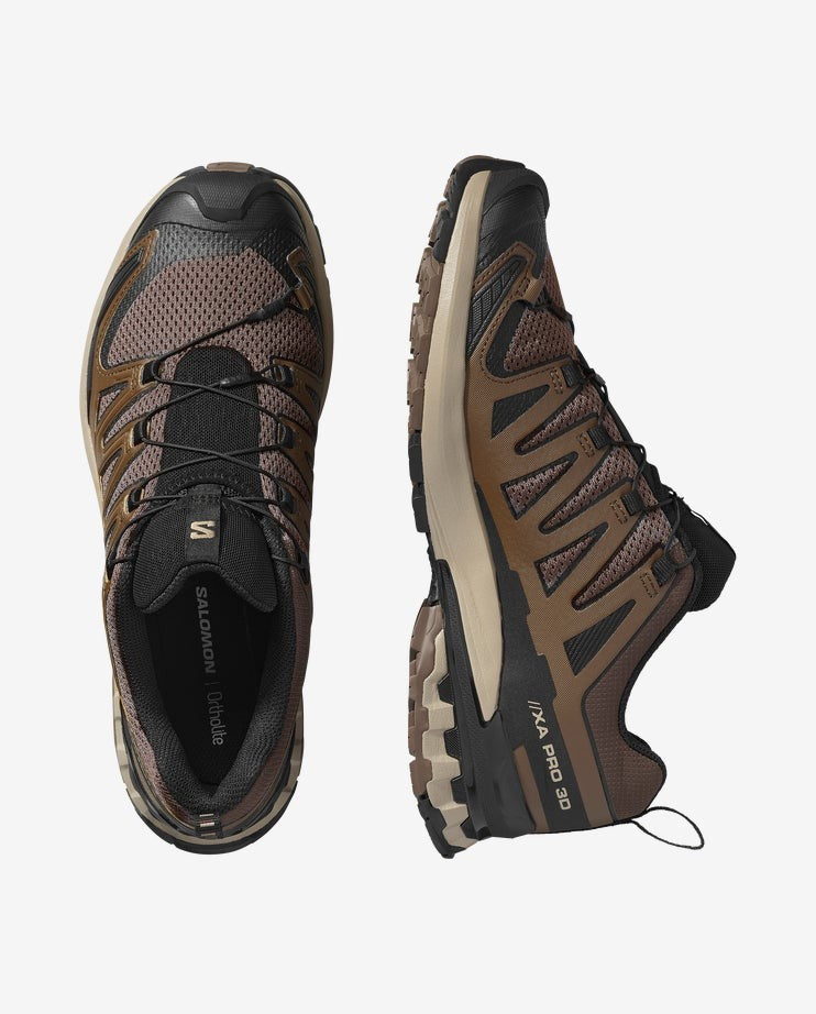 Salomon XA PRO 3D V9 MensTrail Running Shoes L478825 Falcon / Desert Tan Bla
