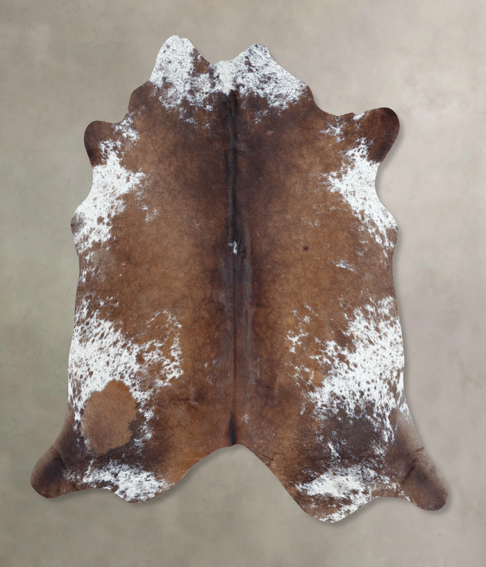 Salt and Pepper Brown Cowhide Rug #B8262