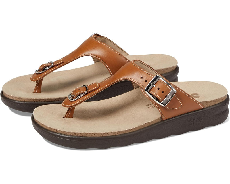 SAS Women's Sanibel Comfort Thong Sandal Caramel