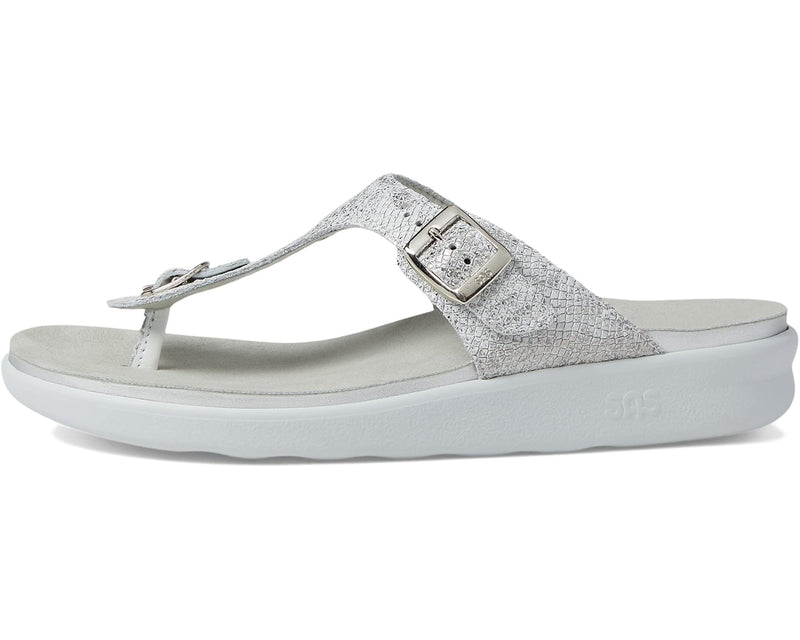 SAS Women's Sanibel Comfort Thong Sandal Plata