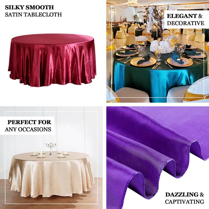 Elegant satin tablecloth in various colors for any occasion