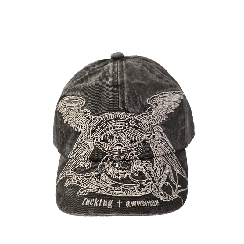 SEPHIRA 6 PANEL HAT WASHED BLACK