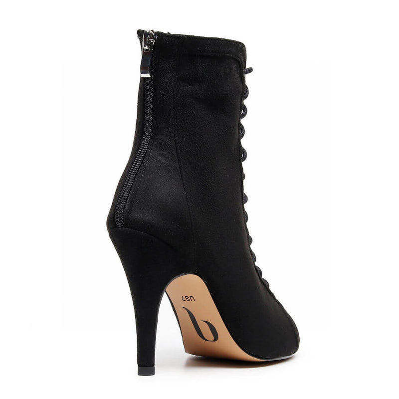 Sierralynn - Black Vegan Suede - Street Sole (Amazon Test Product)