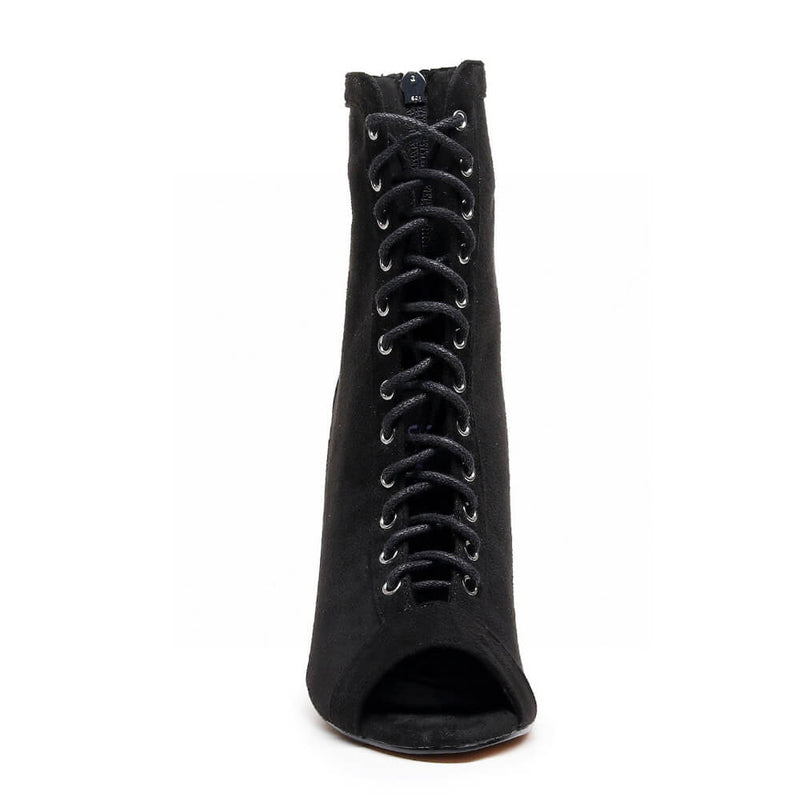 Sierralynn - Black Vegan Suede - Street Sole (Amazon Test Product)