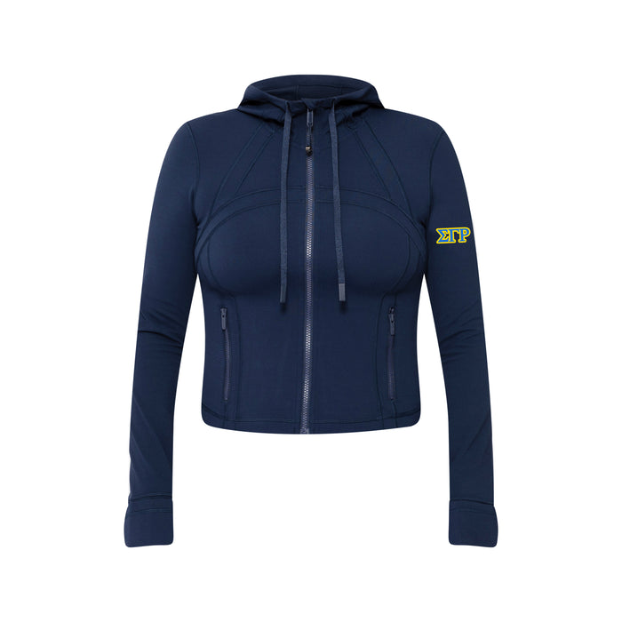 Sigma Gamma Rho lululemon Define Cropped Hooded Jacket Nulu - NAVY