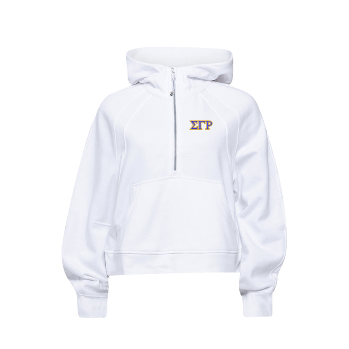 Sigma Gamma Rho lululemon Scuba Oversized Half-Zip Hoodie - White