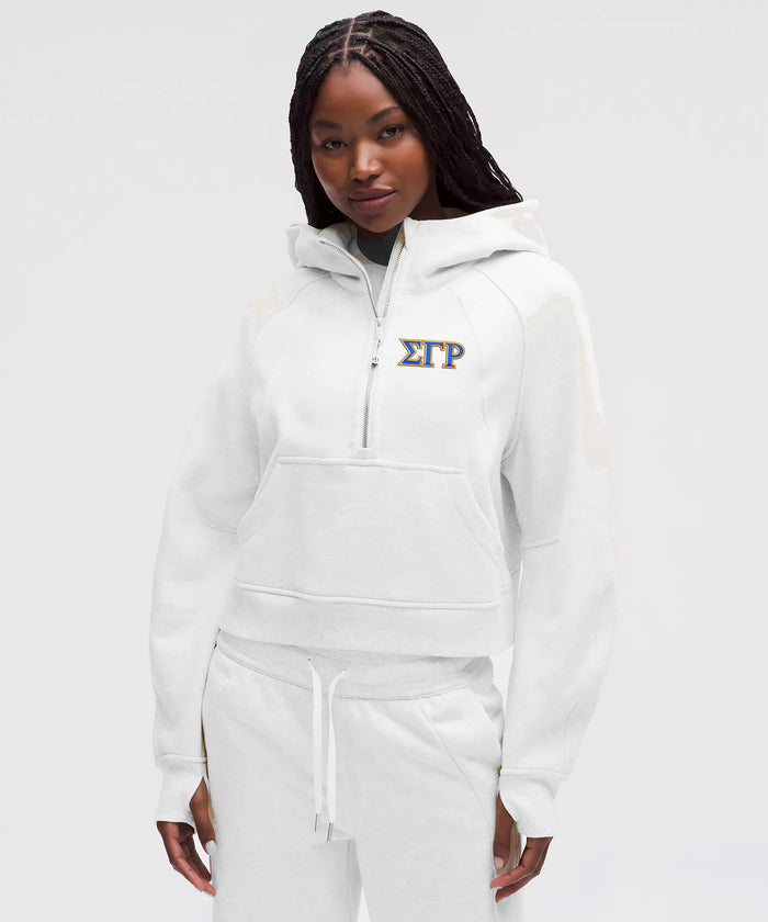 Sigma Gamma Rho lululemon Scuba Oversized Half-Zip Hoodie - White