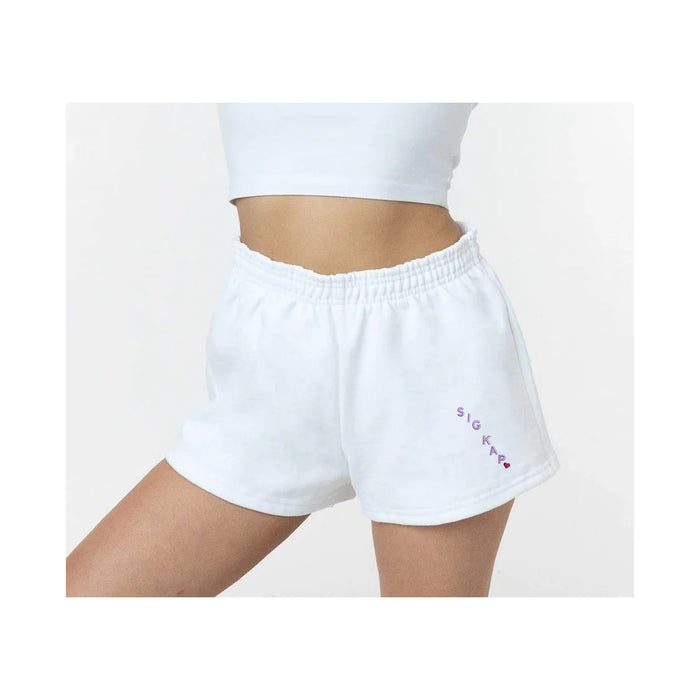 Sigma Kappa Fleece Shorts - White