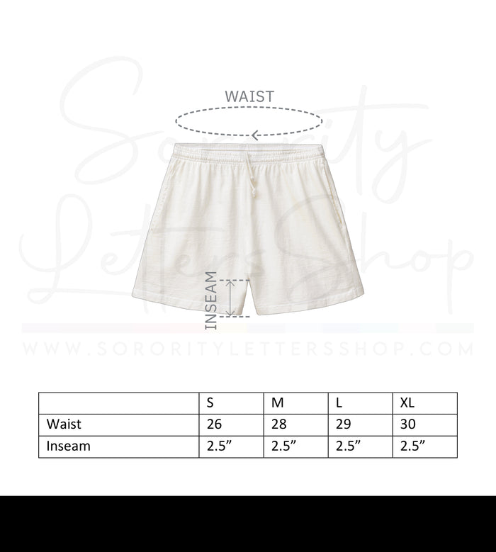 Sigma Kappa Fleece Shorts - White