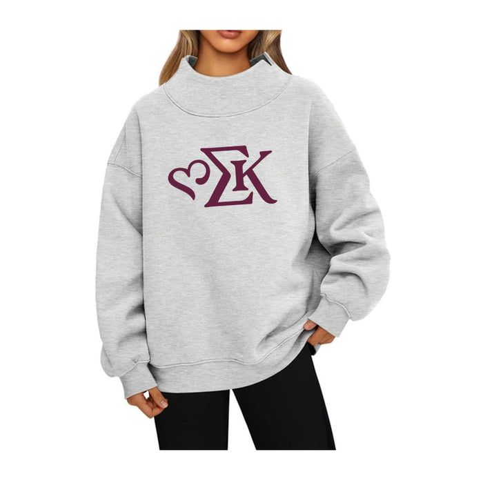 Sigma Kappa LEGENDS Mock Neck- NEW SK Heart Logo