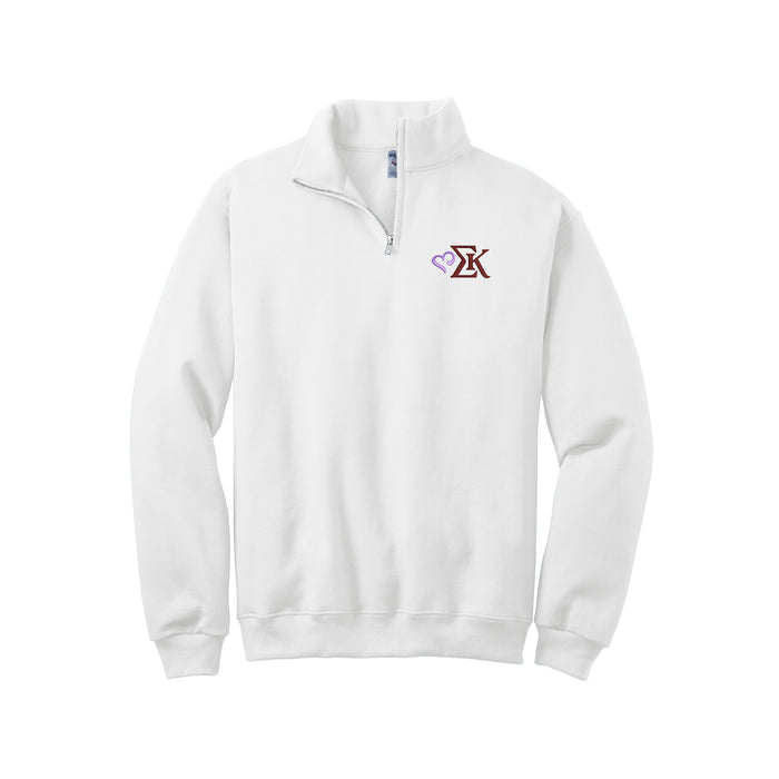 Sigma Kappa Qzip Sweatshirt -  NEW SK Heart Logo