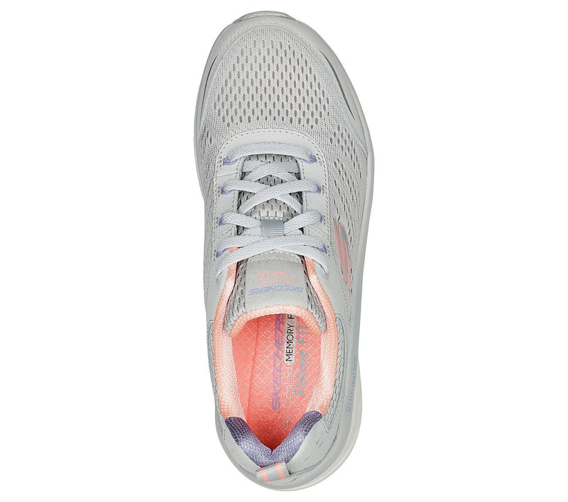 Skechers D'Lux Walker-Infinite Motion / Womans / Gray/Coral / BRAND NEW