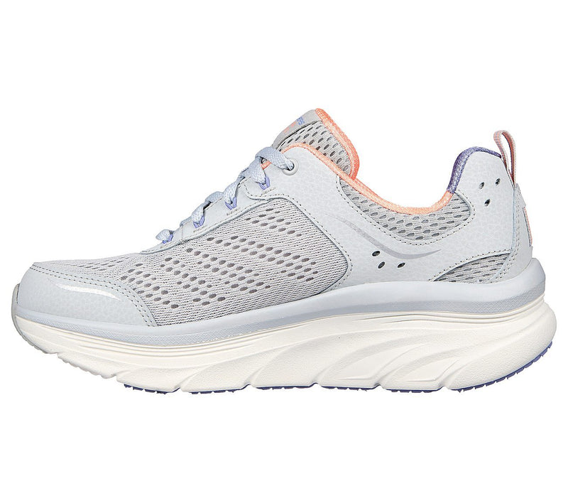 Skechers D'Lux Walker-Infinite Motion / Womans / Gray/Coral / BRAND NEW