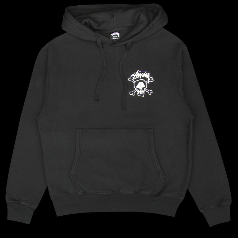 Stussy | Skull & Bones Pigment Dyed Hoodie Black