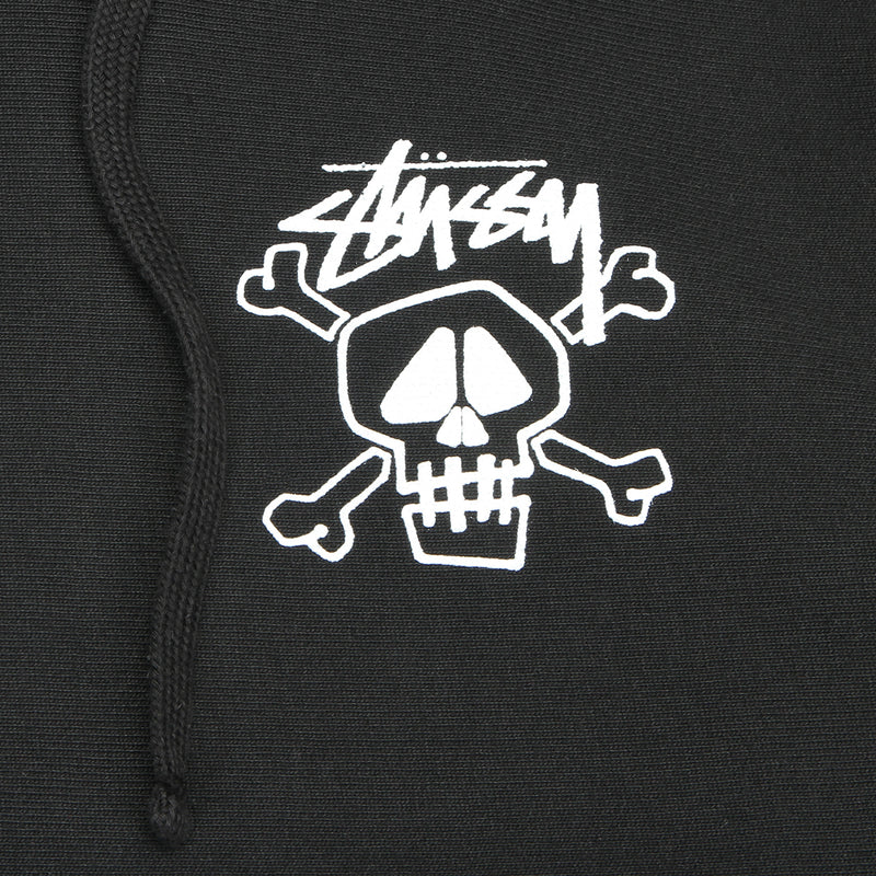 Stussy | Skull & Bones Pigment Dyed Hoodie Black