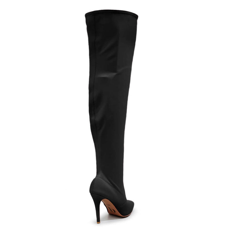 Skye Size Inclusive - Black Lycra - Street Sole - Thigh Variant Four